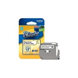 CINTA BROTHER M231 NEGRO/BLANCO 12 MM