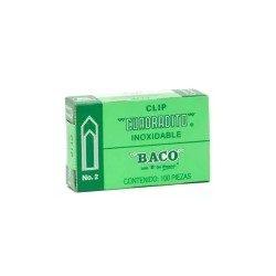 CLIP CUADRADITO C/100 2 BACO