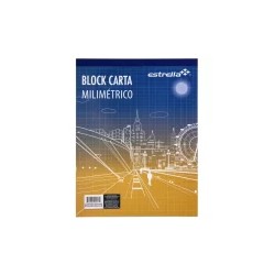 BLOCK CARTA PEGADO 50HS 0017 MILIMETRICO ESTRELLA