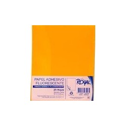 ADHESIVO FLUOR NARANJA CARTA C/25 DIMASA