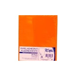 ADHESIVO FLUOR ROJO CARTA C/25 DIMASA