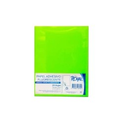 ADHESIVO FLUOR VERDE CARTA C/25 DIMASA