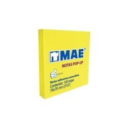 BLOCK NOTAS REP 26165 3X3 AMARILLO C/100HS MAE
