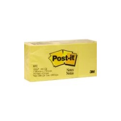 BLOCK POST-IT 653 1.5X2 AMARILLO C/12 C/100HS 3M