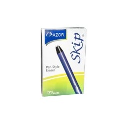 BORRADOR BLANCO T/LAPIZ SKIP SURTIDOS 6500 AZOR CAJA/12