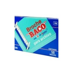 BROCHES CAJA C/50 8 CMS 182 AZUL BACO